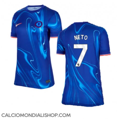 Maglie da calcio Chelsea Pedro Neto #7 Prima Maglia Femminile 2024-25 Manica Corta